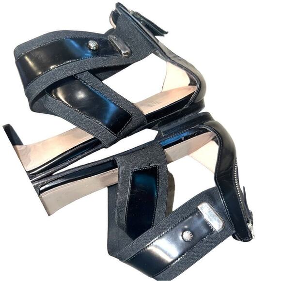 ▶️ Stuart Weitzman ◀️ Black Silver Expo Jet with Mirror. Size 8 - Picture 8 of 13